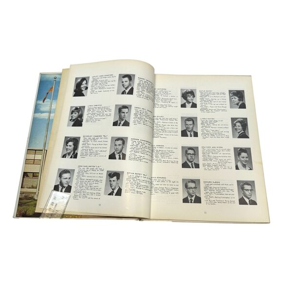 Yearbook Lindsay Place High School Tartan Tie Pointe Claire Quebec 1965 Book - Picture 5 of 7